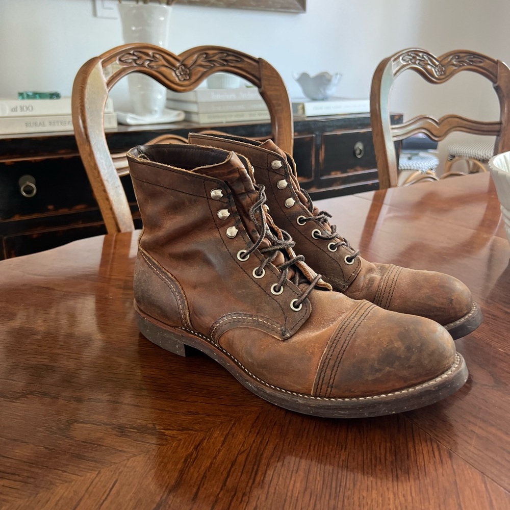 Redwing Boots, Men’s Size 10.5, Brown Leather, Good Condition
